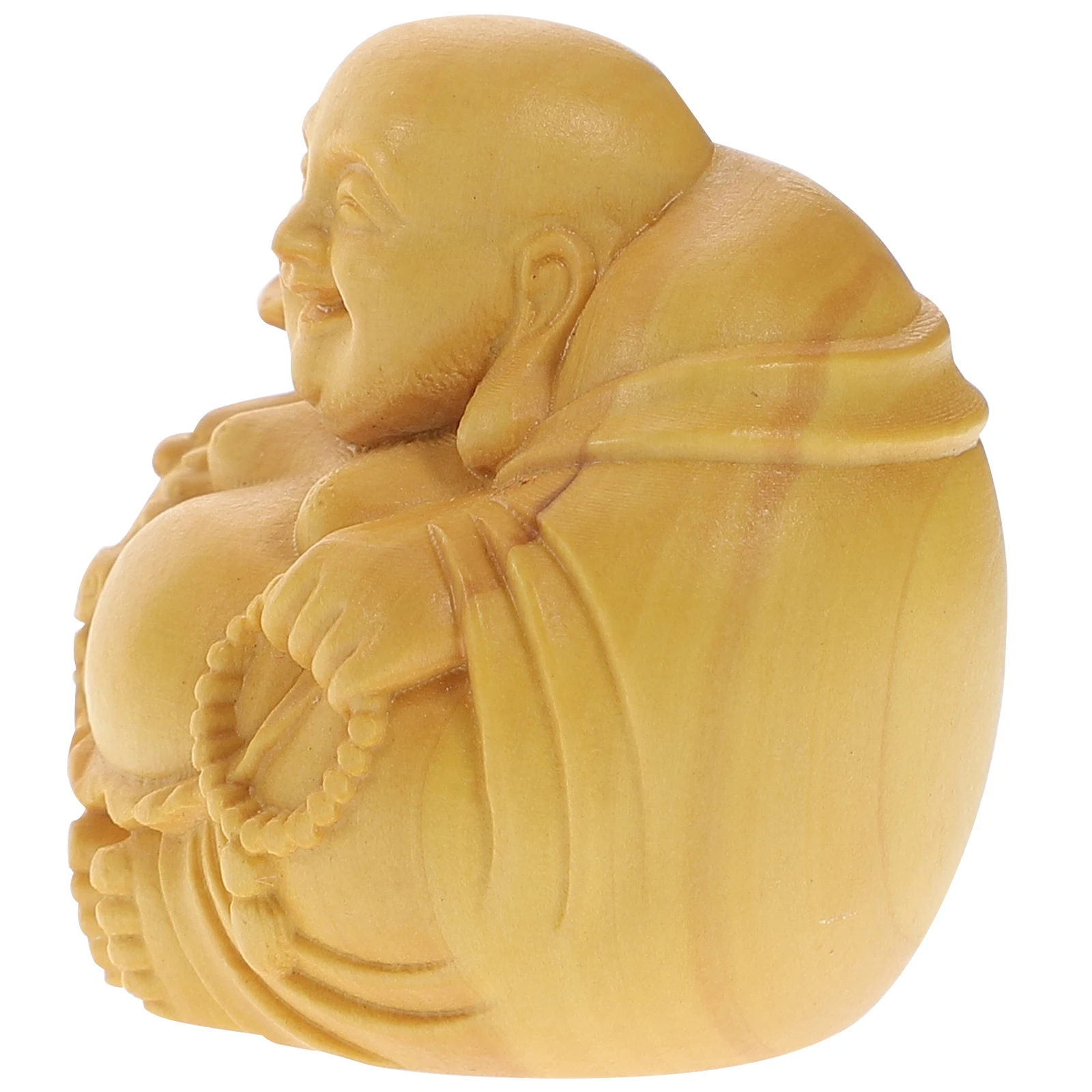 

Maitreya Buddha Ornaments Small Monks Home Decoration Vintage Sculptures for Office Desktop Tabletop Car Wood Carved Craft