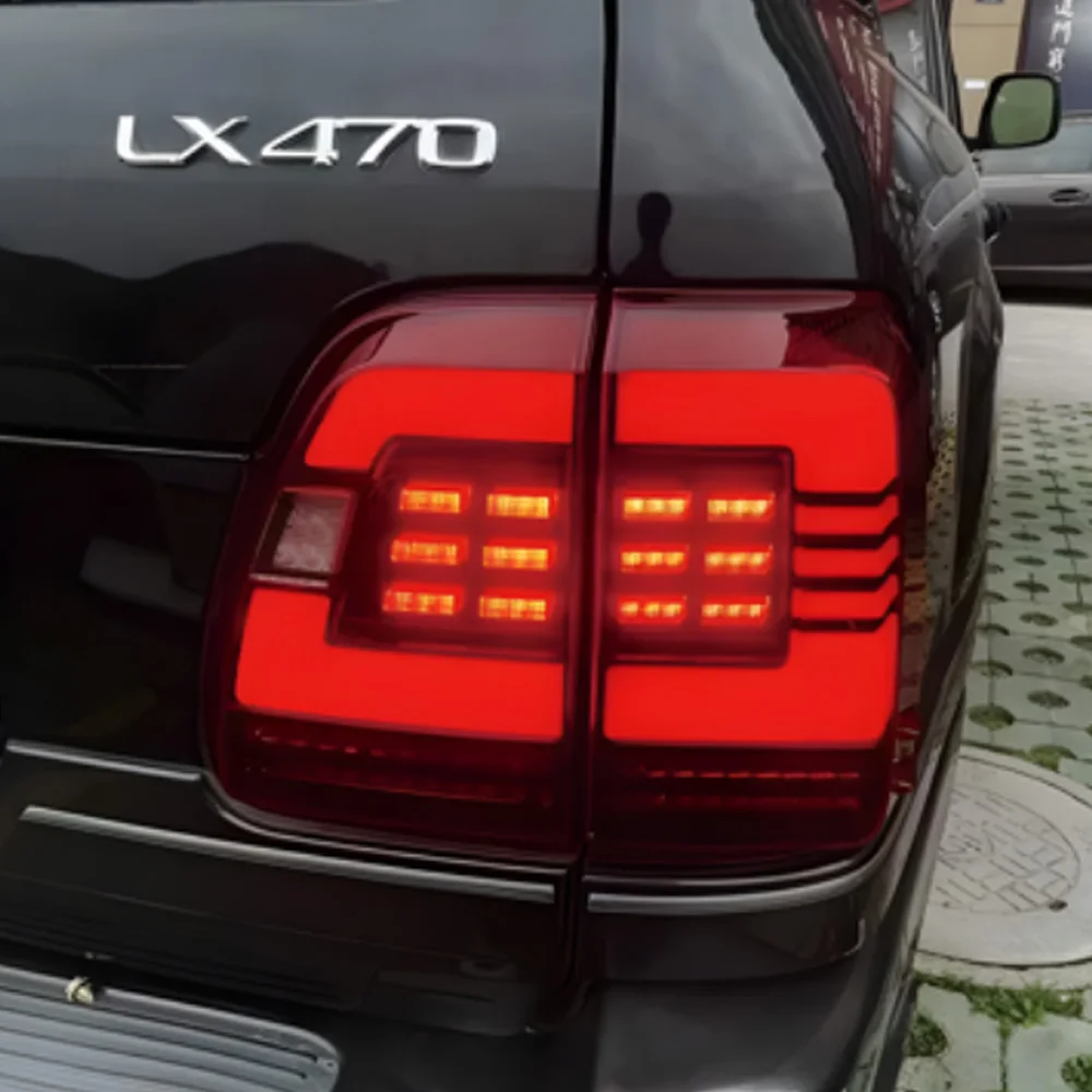 

Автомобильные задние фонари в сборе для Lexus LX470 1998-2007, светодиодные автоматические задние фонари, обновленный динамический мигающий сигнальный светильник, аксессуары для инструментов