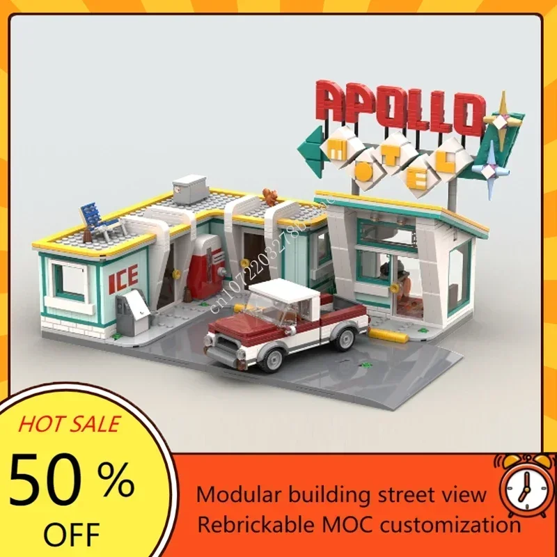 Bloques de construcción modulares MOC para niños, juguete de ladrillos para armar, serie Streetview, ideal para regalo, código 1631, piezas