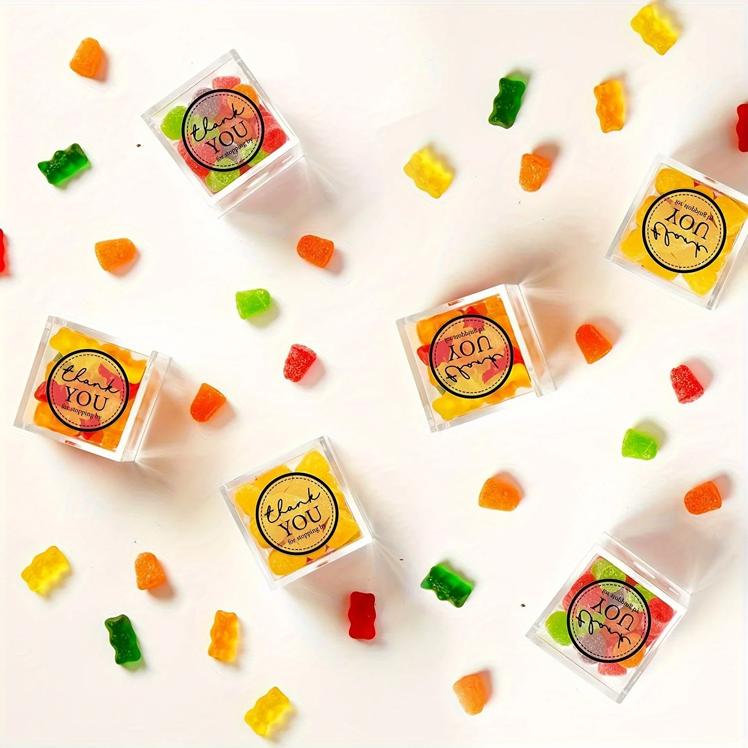 4 لفات من ورق الملصقات الحرارية الشفاف ذاتي اللصق - متوافق مع الطابعات الحرارية B3S/M200/M210/M110، مقاس 50 × 50 مم/1.97 بوصة #5