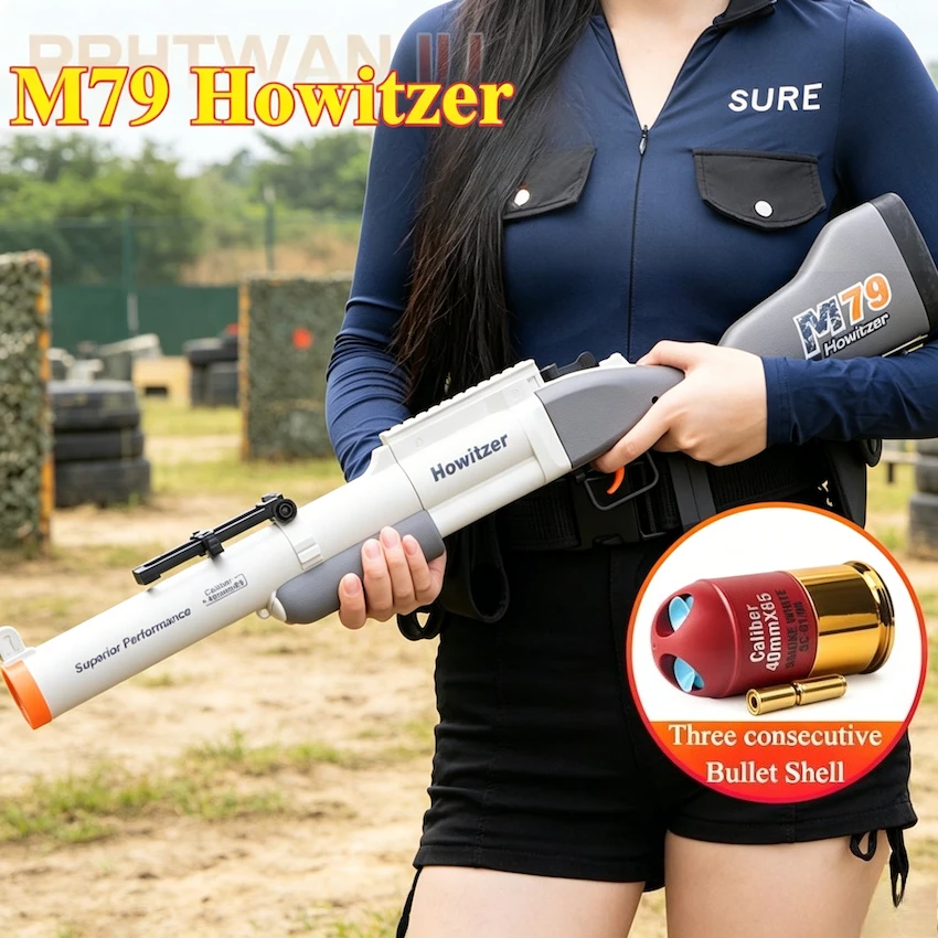 

M79 Grenade Launcher Safety Soft Shell Foam Blaster Dart Manually Loaded Shotgun Toy Outdoor CS Games Christmas Gift