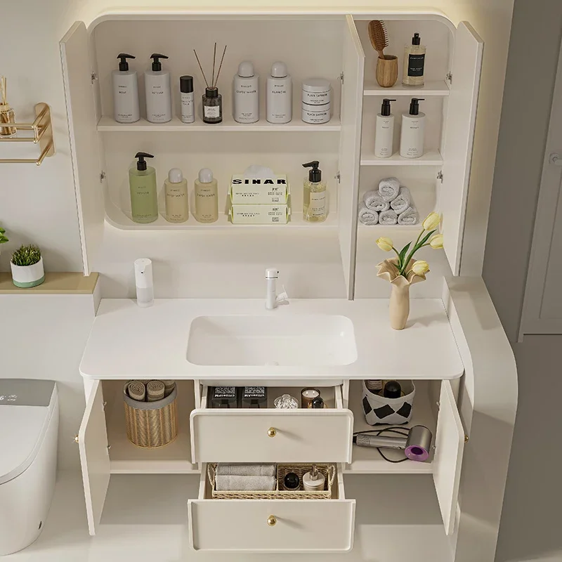 X69 Cherone Integrated Bathroom Cabinet Skin Furniture Combined Hand Washing Handwashing Face Sensory Ceramic Integrated Basin T