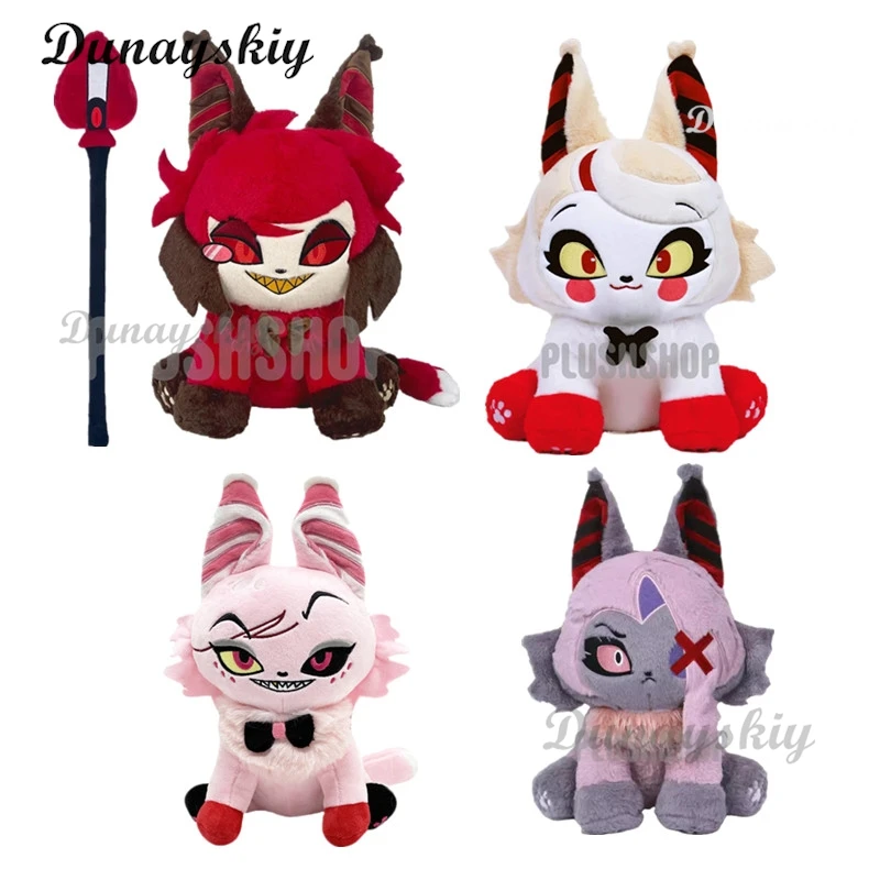 

Angel Lucifer Meow Hazbin Cosplay Hotel Toy Kawaii Cosplay Cute Soft Fluffy Stuffed Cute Cartoon Home Decoration For Kids Gift