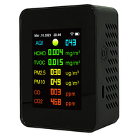 -ABGQ 9 In 1 Digital Temperature Humidity Tester PM2.5 PM10 HCHO TVOC CO CO2 Meter Wifi LCD