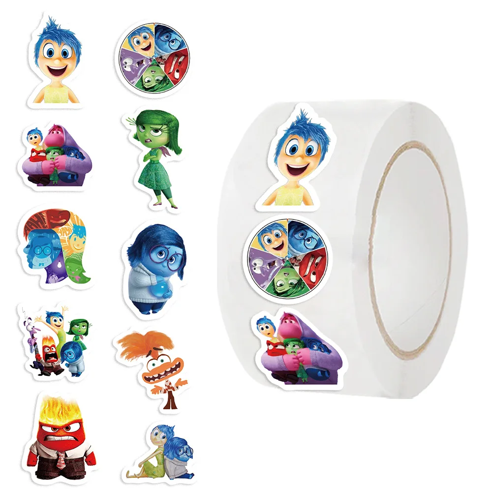 500PCS Disney Movie Inside Out Cartoon Cute Graffiti Stickers DIY Refrigerator Motorcycle Phone Case Notebook Sticker Kids Toy