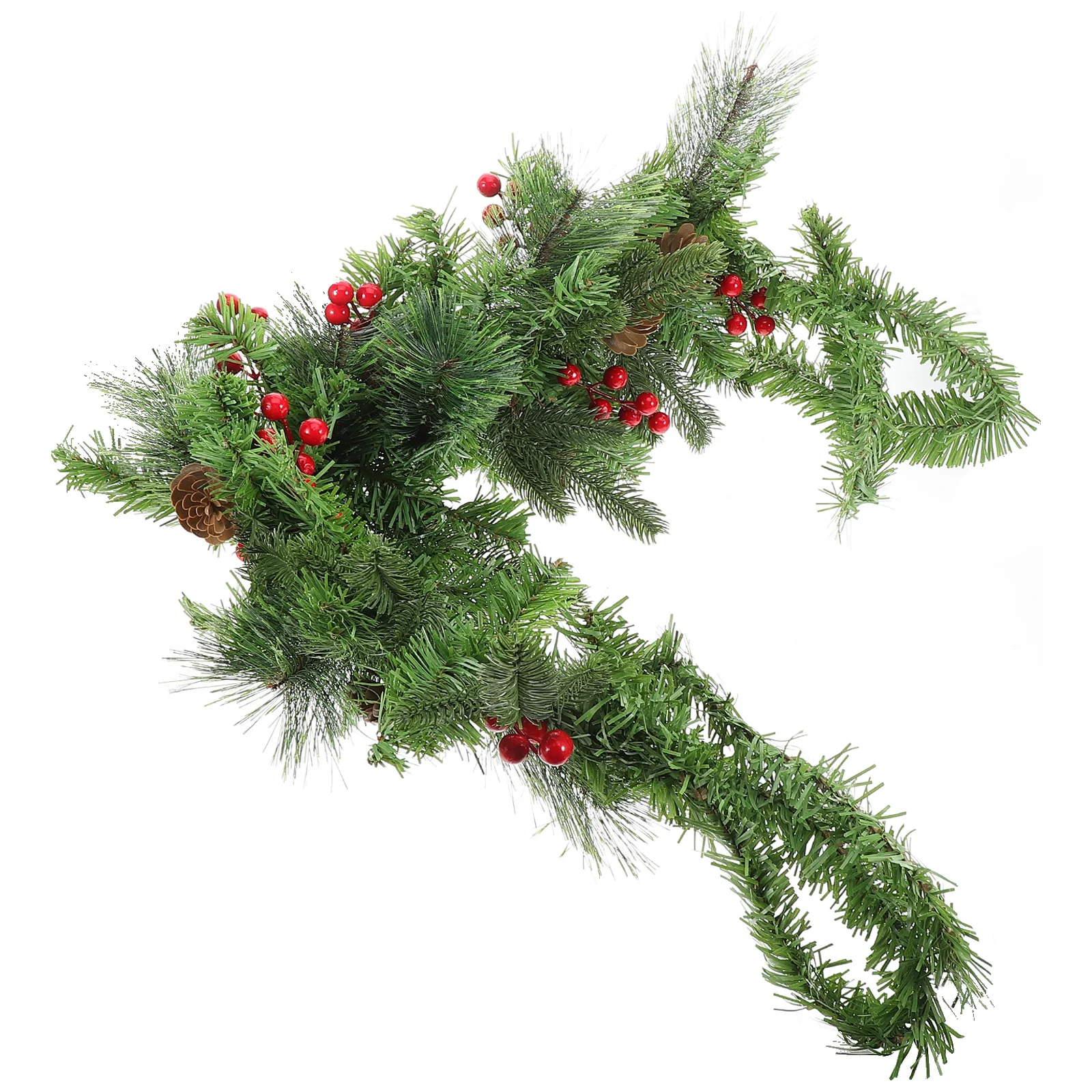 

Christmas LED Luminous Mailbox Wreath Garland Artificial Berries Greenery Branches Xmas Holiday Outdoor Decoration
