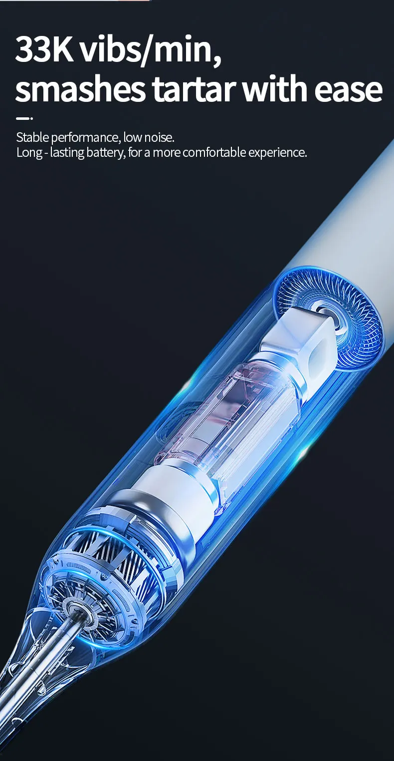 IP67 Sonic очиститель зубов электрический стоматологический скалер средство для удаления зубного налета удаление зубного камня инструмент для чистки зубов