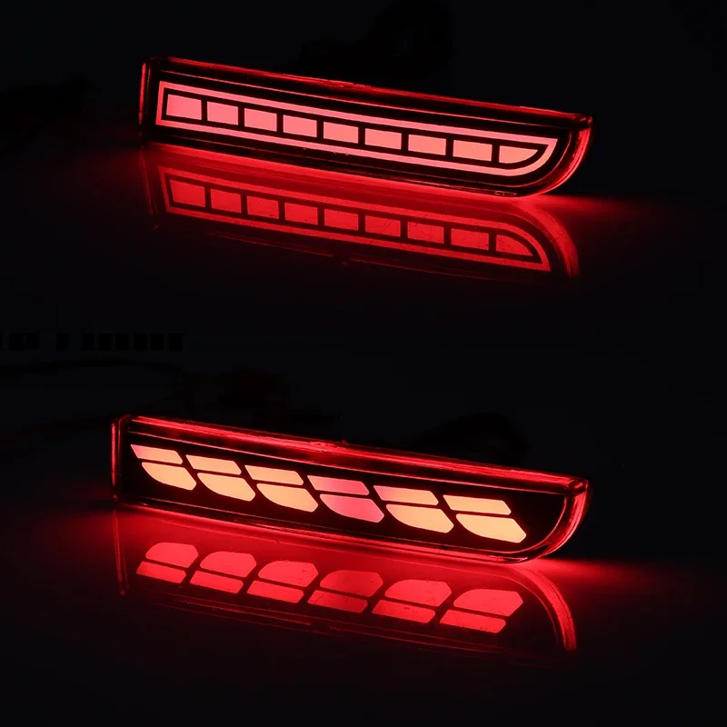 LED Bumper Reflector Lights For Mitsubishi Lancer Evo Evolution ASX Outlander Sport RVR Dynamic Turn Signal Rear Tail Brake Lamp