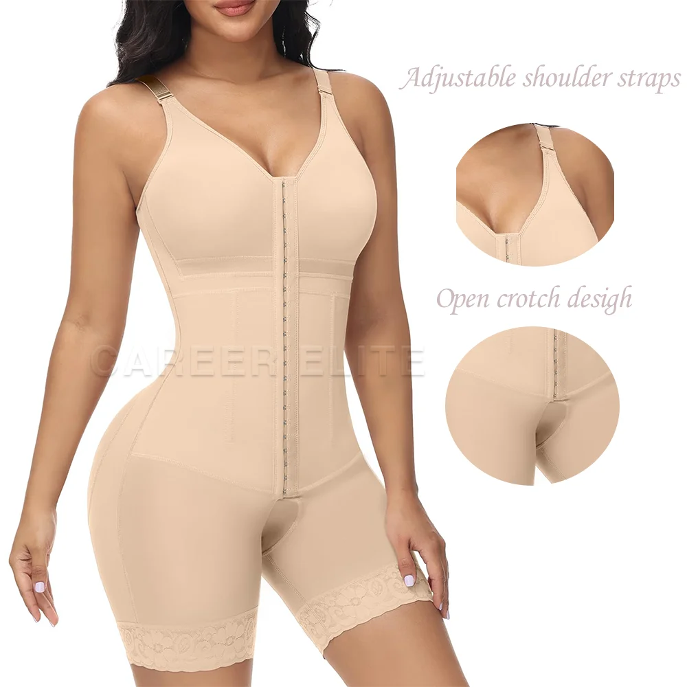 Faja de alta compresión para mujer, corsé Bbl poscirugía, ropa moldeadora de cuerpo completo, Control Abdominal de realce, Fajas adelgazantes sin costuras