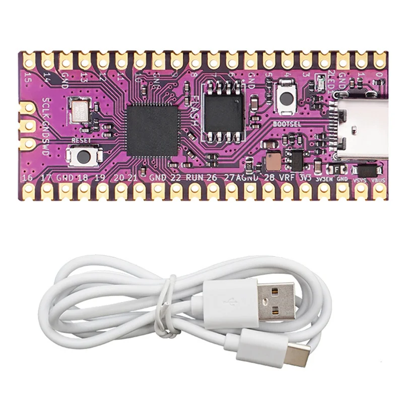 For Raspberry Picoboot Board RP2040 Dual-Core Arm Cortex M0+Processor 264KB SRAM+16MB Flash Memory Development Board