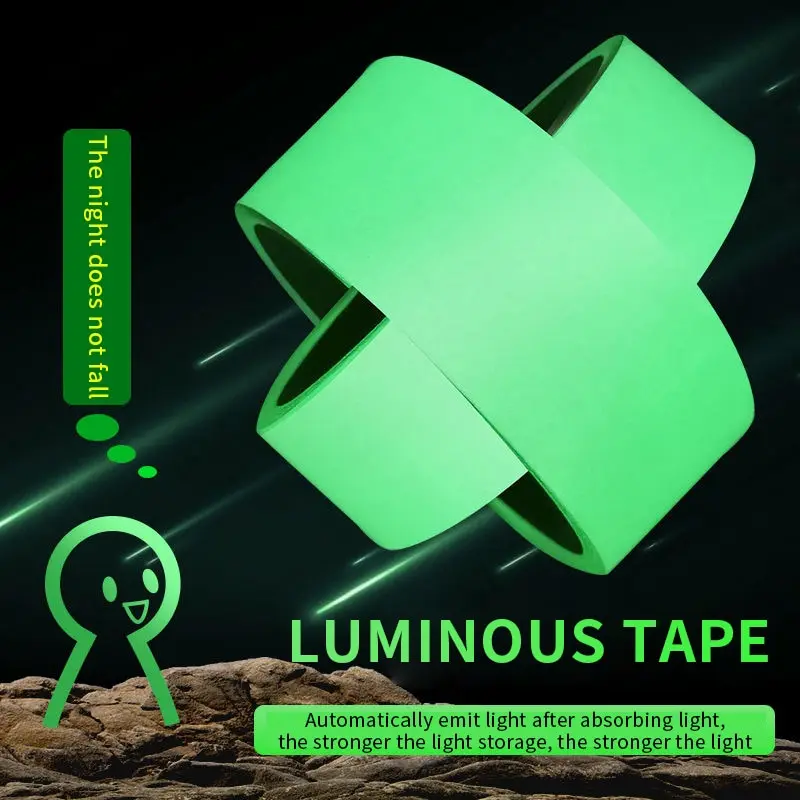 Luminous Tape Luminous Tape Green Warning Ground Light Storage Stair Anti Slip Sticker Reflective Fluorescent Tape