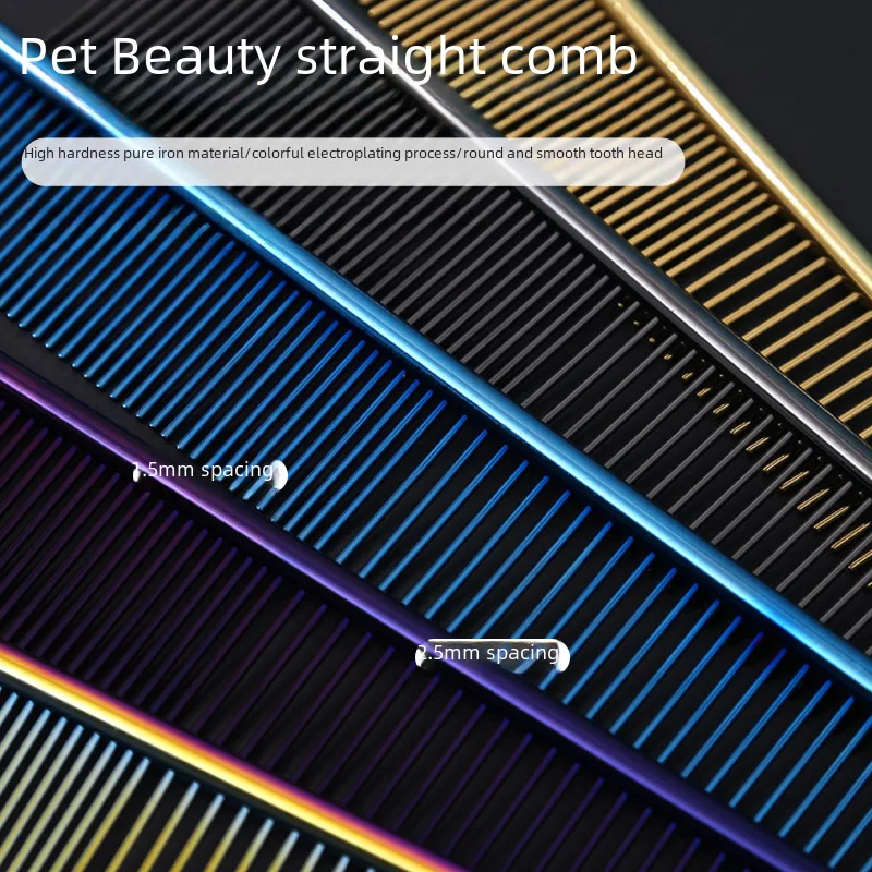 Pet Supplies Amazon New Floating Hair Pet Comb Electroplated Stainless Steel Pet Comb Shaving Hair Comb Cat toothbrush Dog items