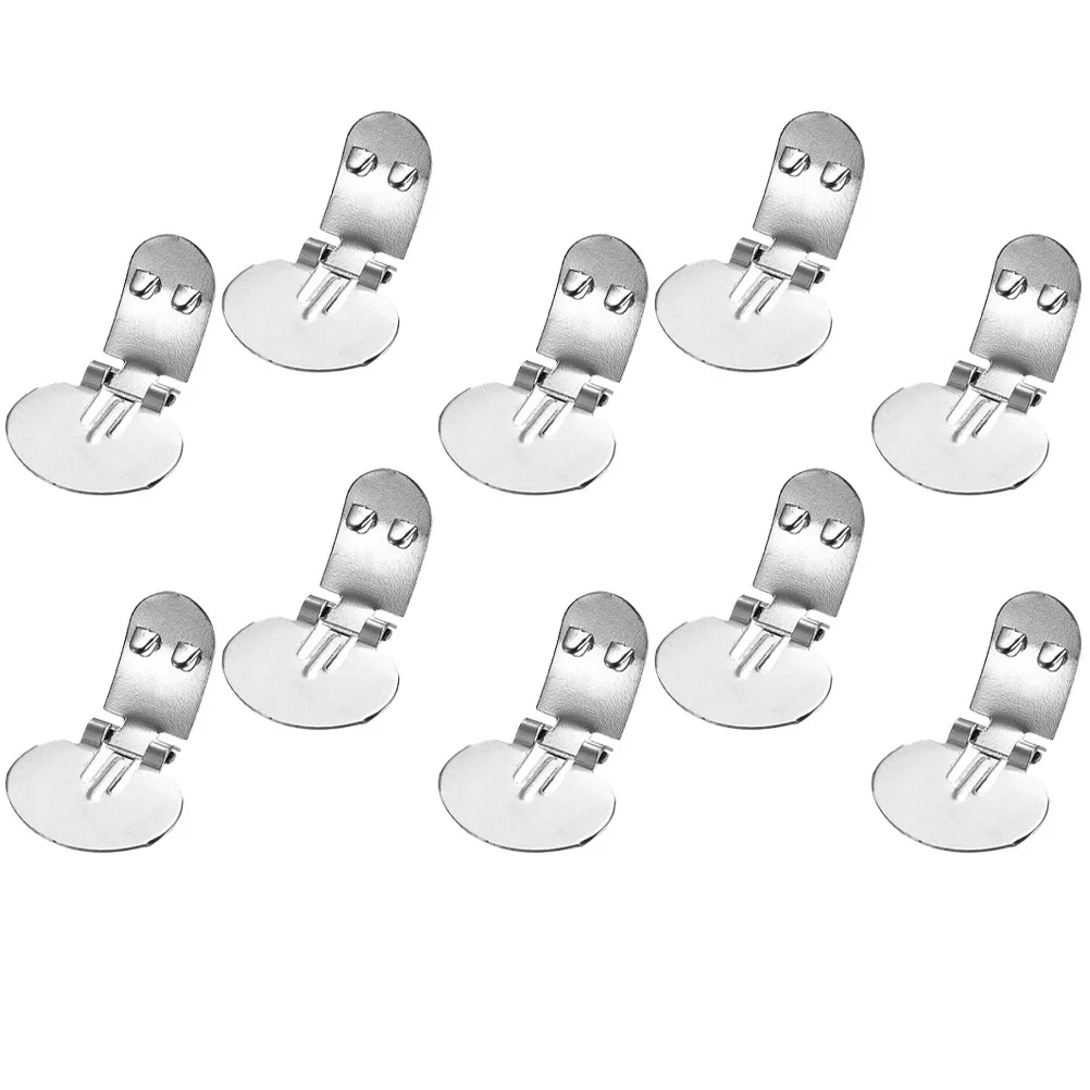 

10pcs Silver Stainless Steel Shoe Buckles Flat Blank Metal Decorative Clips For High Heels Flats Decorations Shoe Clips Metal
