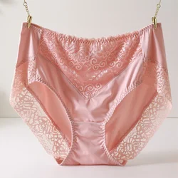 Oversized Women Sexy High Rise Panties Soft Daily Underpants Knickers Flower Briefs Underwear Breathable Traceless Ladies Briefs