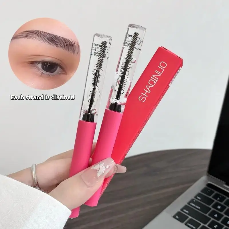 Sobrancelha estilo líquido à prova dwaterproof água transparente sobrancelha cílios gel fixo com escova de longa duração sobrancelhas selvagens moldar estilo gel