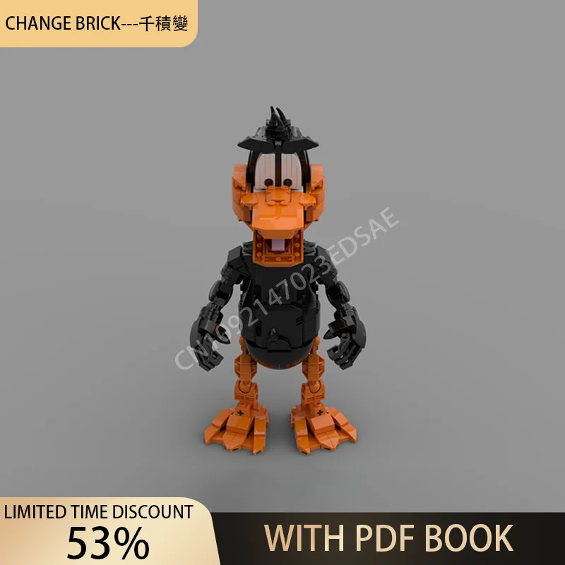 MOC 492PCS Looney Tunes Daffy Duck Model Creator Education creative Children Brick Toy Birthday Building Christmas Gift Blocks