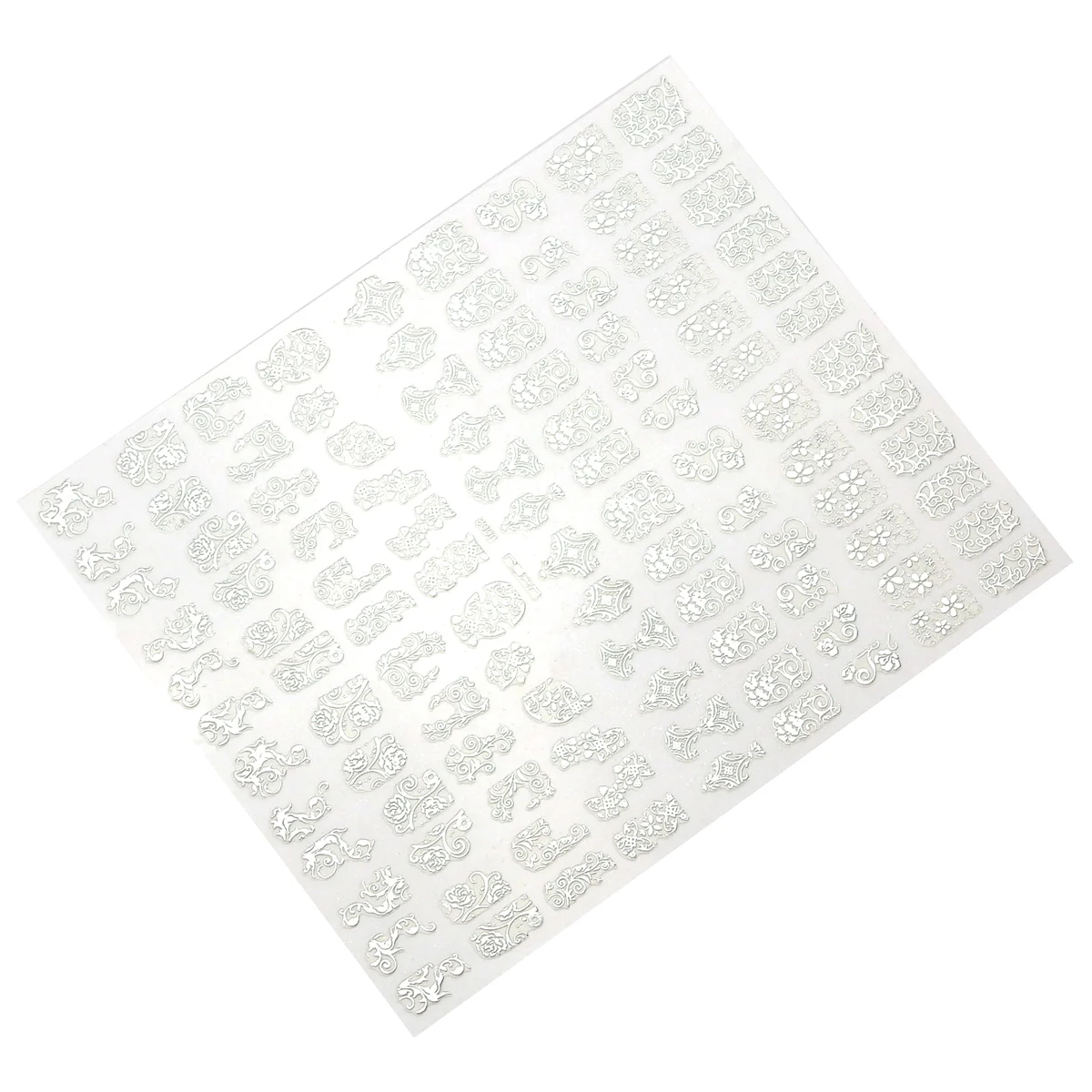 Kit d'autocollants en vinyle pour ongles, 3D, métal, manucure, estampage, décor pour fleur, 108 pièces