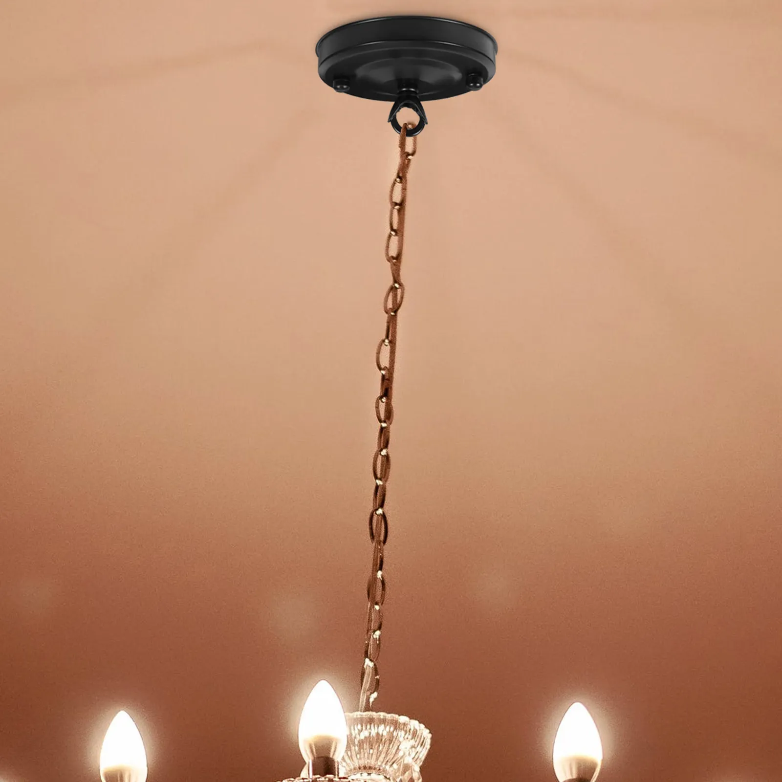

2Pcs Ceiling Canopy Iron Cover Plate Classic Vintage Pendant Light Mounting Plate for Indoor Lighting Fixture Parts Home Decor
