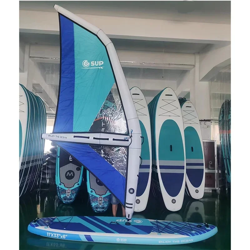 Tabla de surf inflable con vela para deportes acuáticos, tabla de paddle, surf, viento, OEM