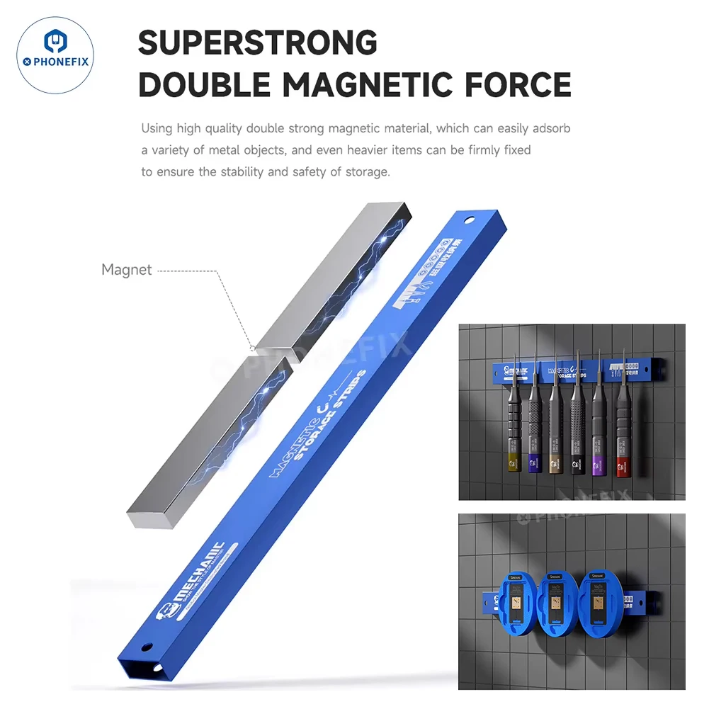 Mechanic MAG25 Magnetic Bar Strip Powerfull Absorbtion Holder Screwdriver Mobile Phone Repair Metal Tool Storage DIY Organizer