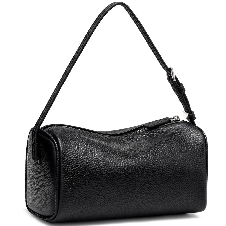 

Leather Crossbody Purses for Women Barrel Designer Shoulder Bags Trendy Hobo Handbags for Ladies