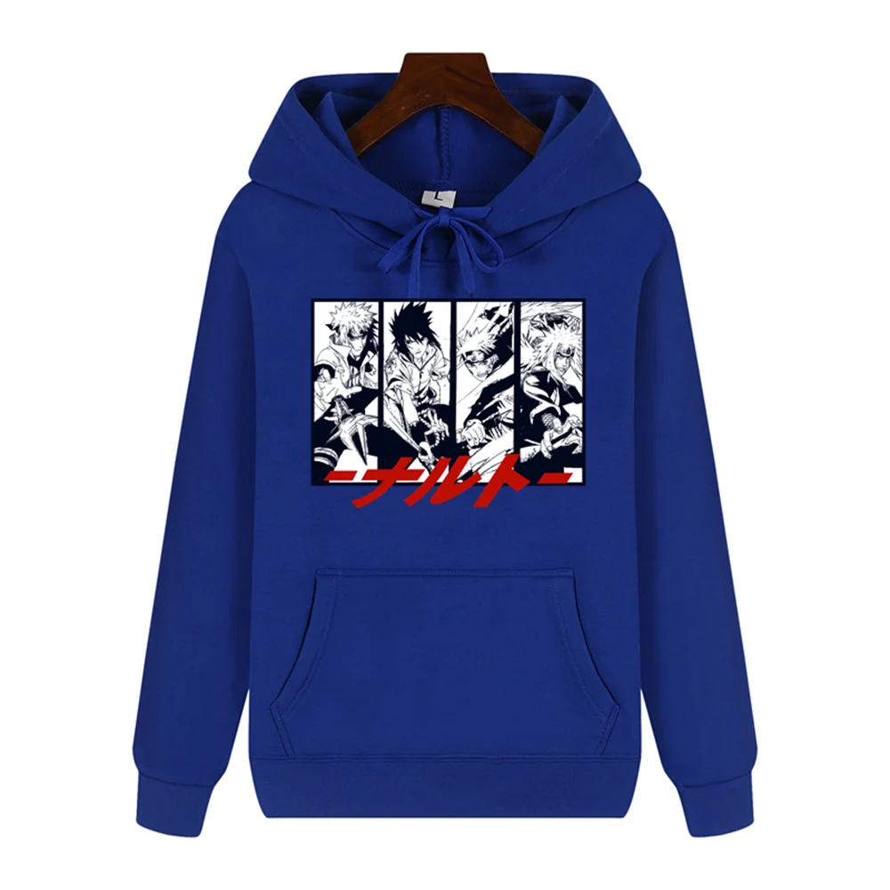 Naruto printed Autumn/Winter clothing men's high-end quality thick warm casual loose hoodie