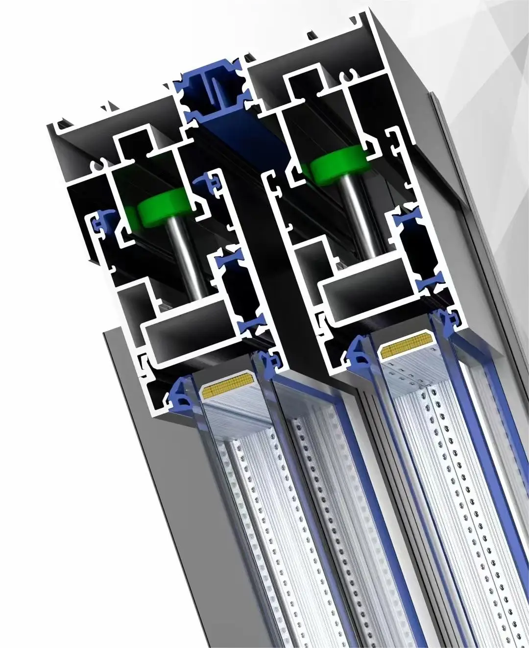 Sixinalu 2.5mm z przekładką termiczną z profilu aluminiowego stalowa rama podwójnie szkło drzwi przesuwne w nowoczesnym stylu wykonane na zamówienie