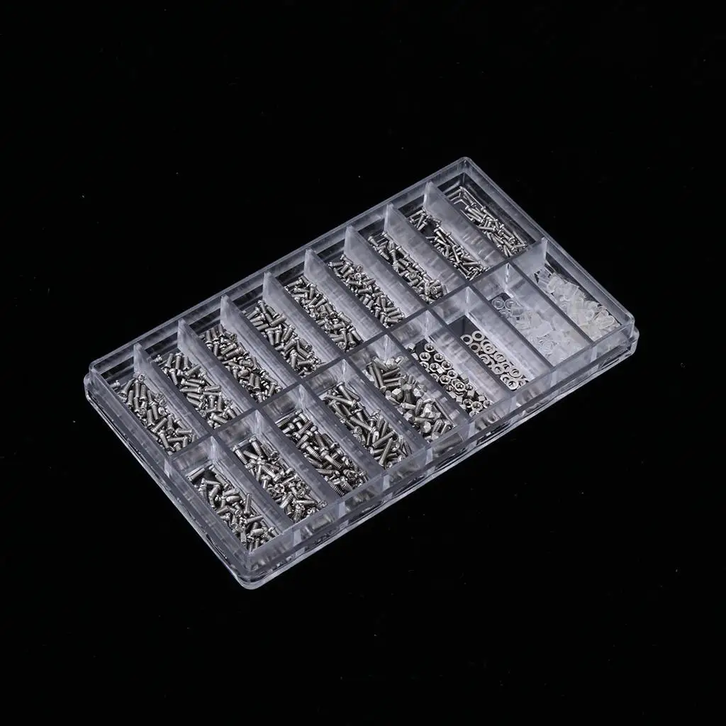1000pcs Stainless Tiny Screws Nuts Micro Screwdriver Glasses Repair Set Watchmaker Eyeglass Tool Kit for DIY