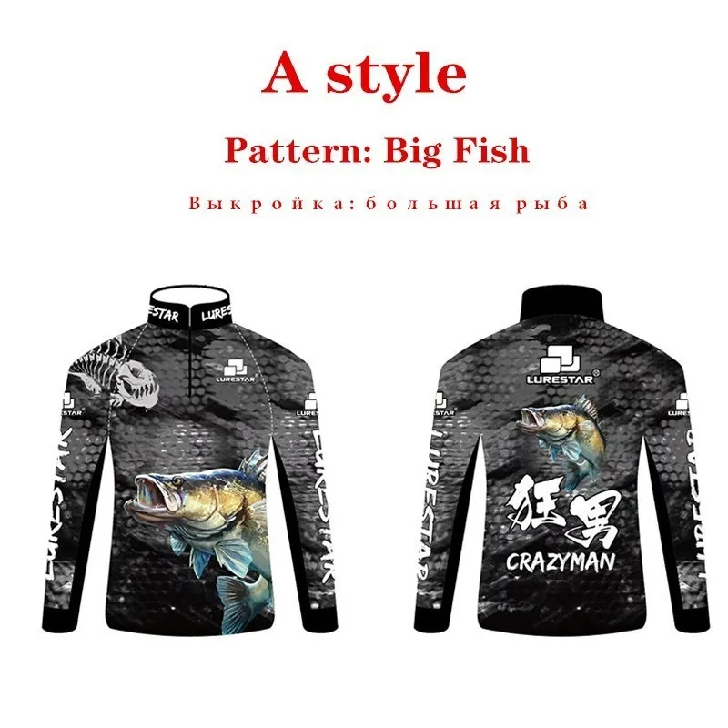 Abbigliamento da pesca professionale leggero morbido abbigliamento da sole UV Jersey Bass manica lunga T-shirt nera pantaloni trampolieri da caccia all'aperto