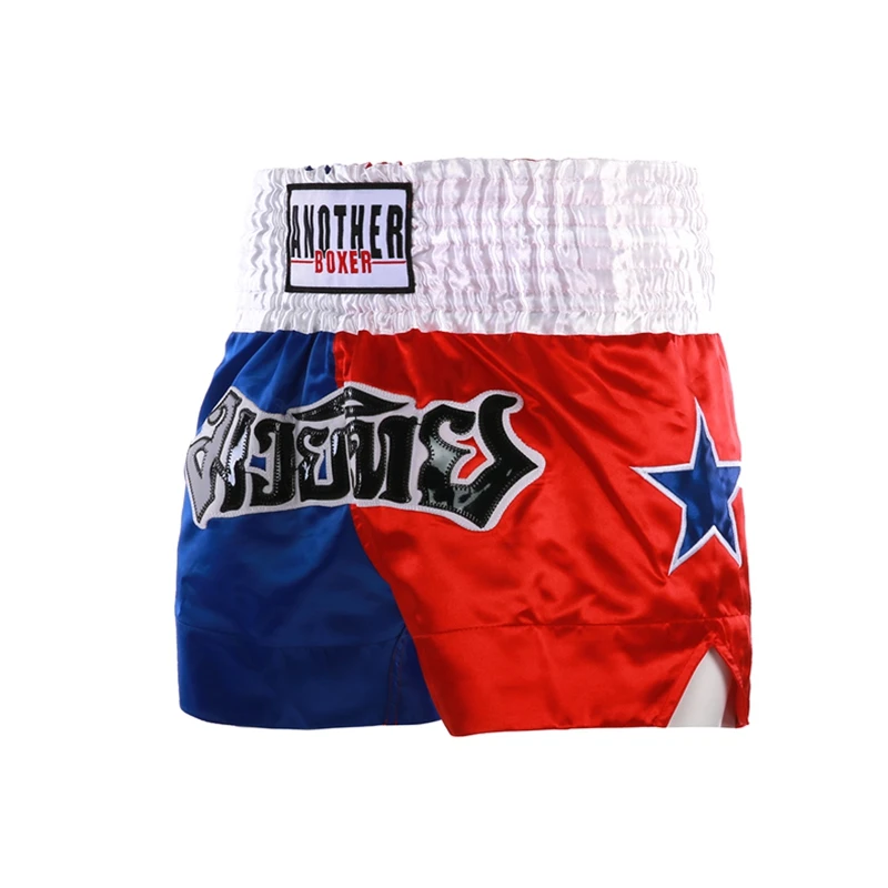 Muay Thai Short Stars Boxing Shorts Women Men Kids Gym Martial Arts MMA Clothing Satin Grappling Cage Fighting Kickboxing Pants