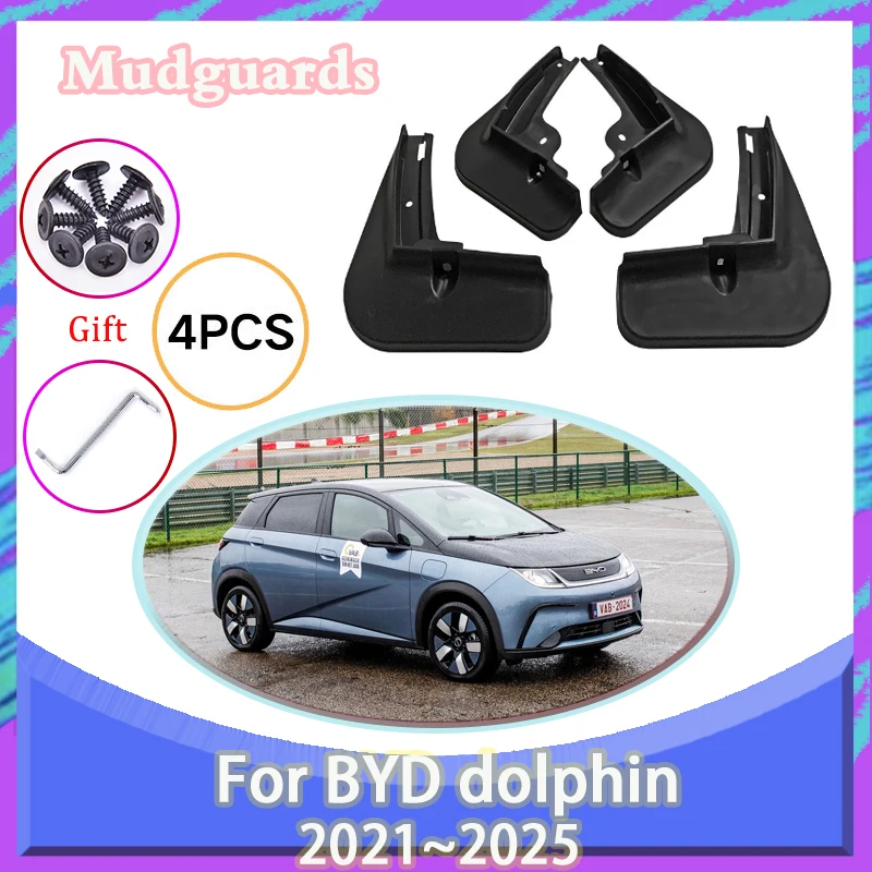 

Car Mud Guards For BYD Dolphin EV 2021 2022 2023 2024 2025 ABS Mudguards Mudflaps Mud Guards 4PCS Fenders Wheel Auto Accessories