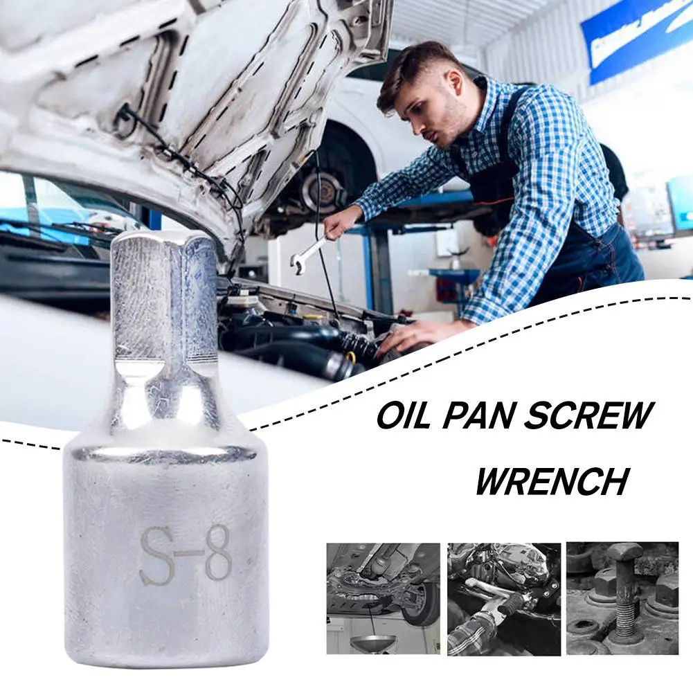 

Квадратный винтовой ключ для масляного поддона, стабилизатор ванадиевой стали, инструмент для обслуживания слива поддона двигателя, пробка, ремонтный автомобильный комплект, масло J8X1