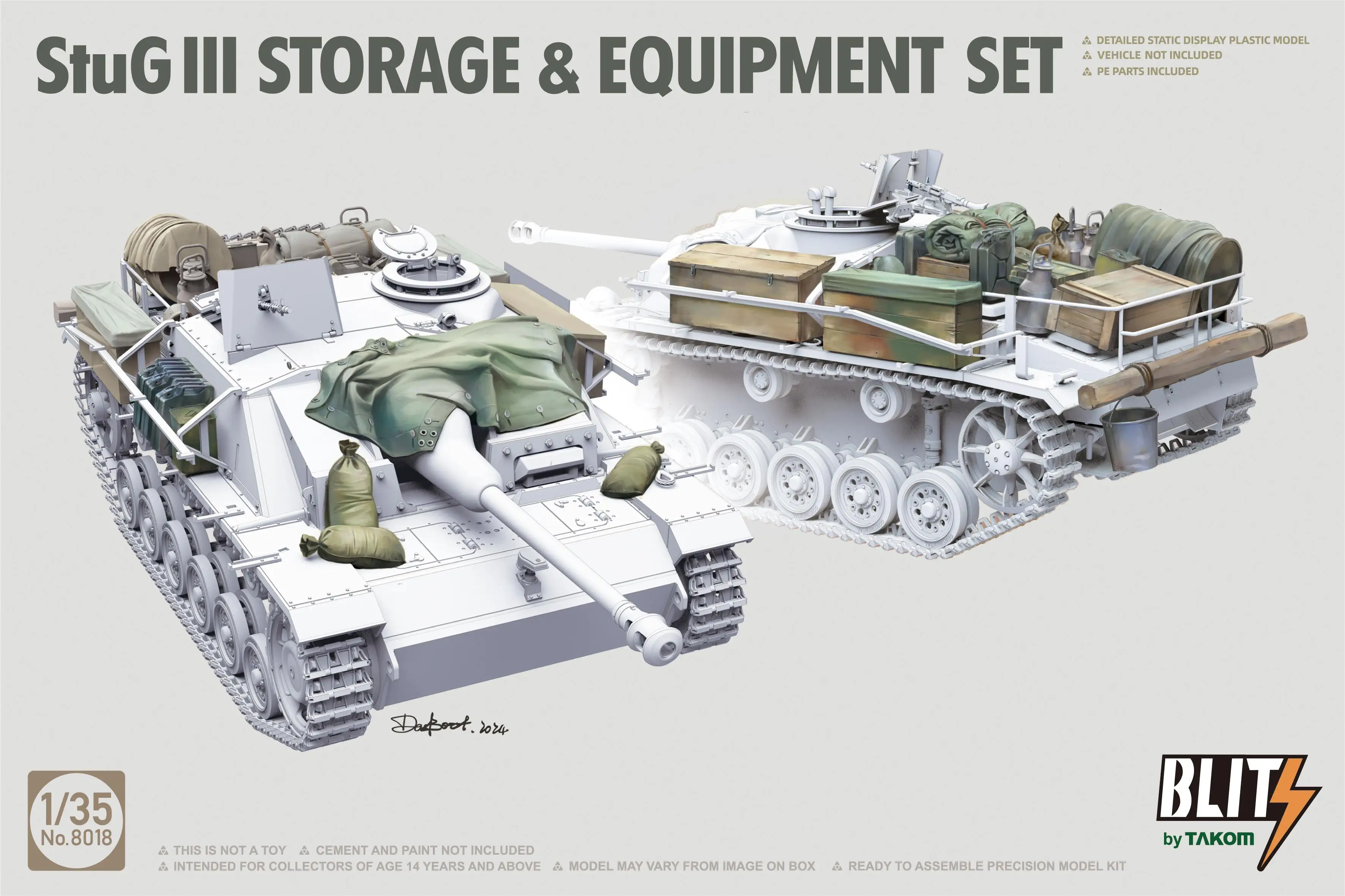 TAKOM 8018  1/35 StuGIII Storage & Equipment Set