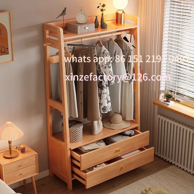 

Customizable wood coat rack bedroom floor