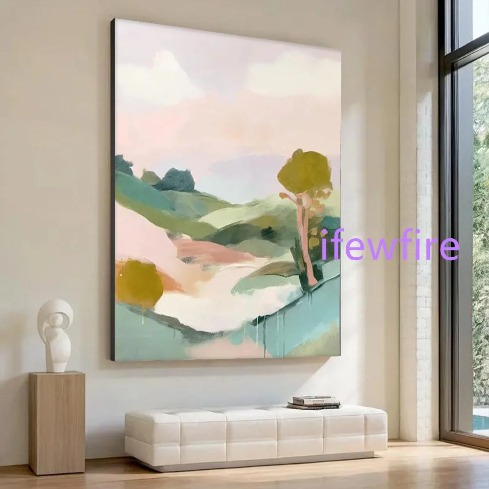 Modern Abstract Oil Painting 100% Handmade on Canvas Mural Original Scenery Wall Art Picture for Home Living Room Decor Image