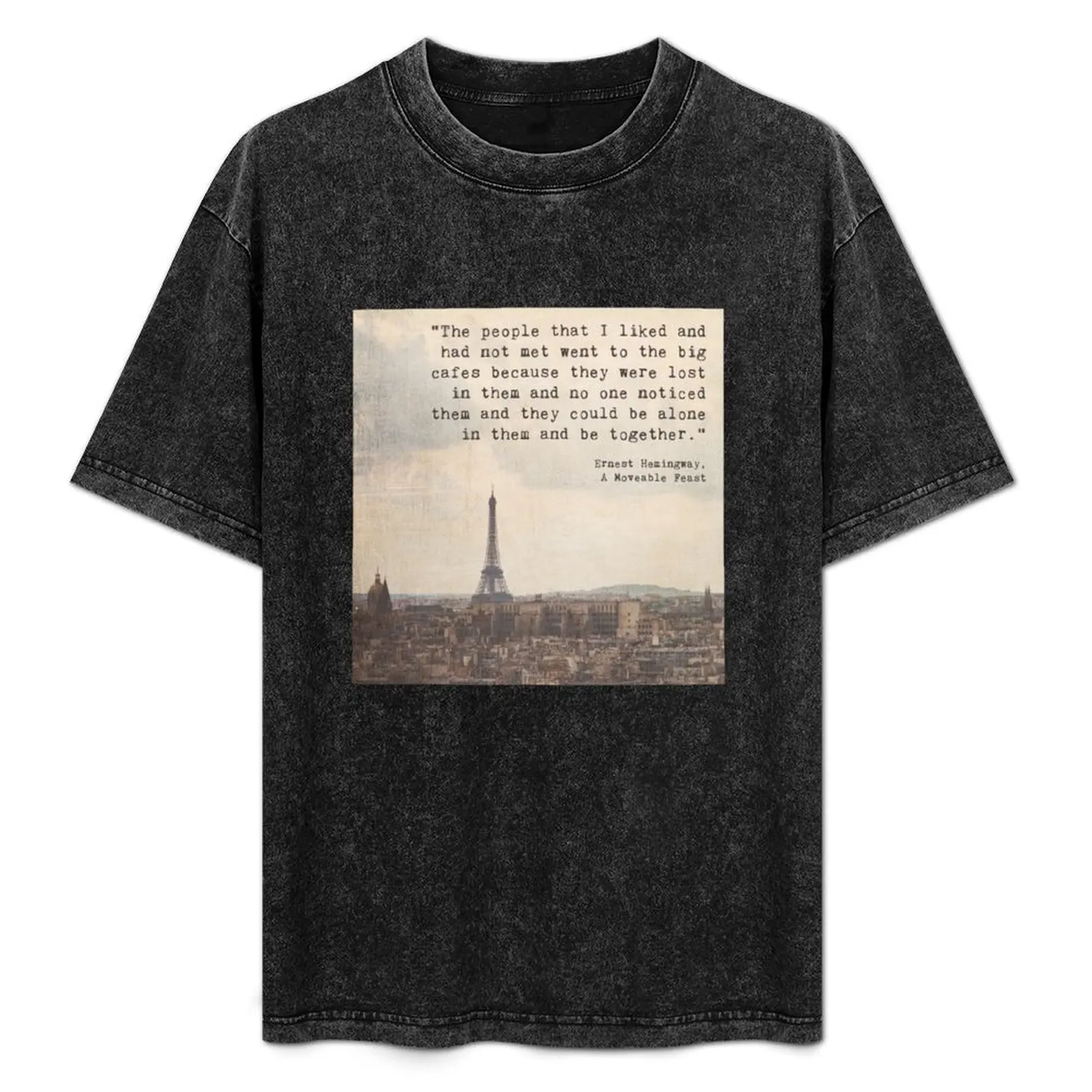 Hemingway in Paris T-Shirt man clothes essential t shirt plain shirts graphic tee shirts men