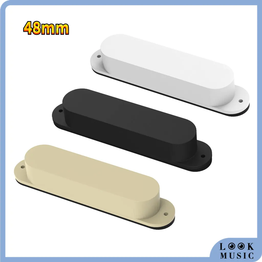 

LOOK 1 PC Sealed Single Coil Pickup Electric Guitar Pickup Neck Pick Up for ST Guitar No Holes Black & White & Cream 48mm