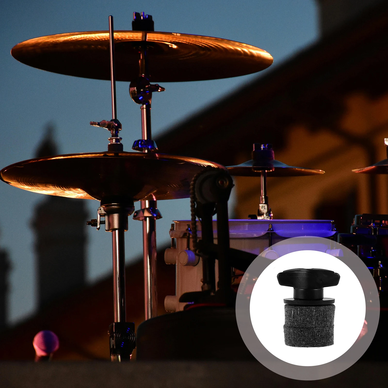 

2Set Cymbal Felt Plastic Bracket Drum Cymbals Fixed Screw Knob Wing Nut Set for Stand Accessories Cymbal Holder Attachment