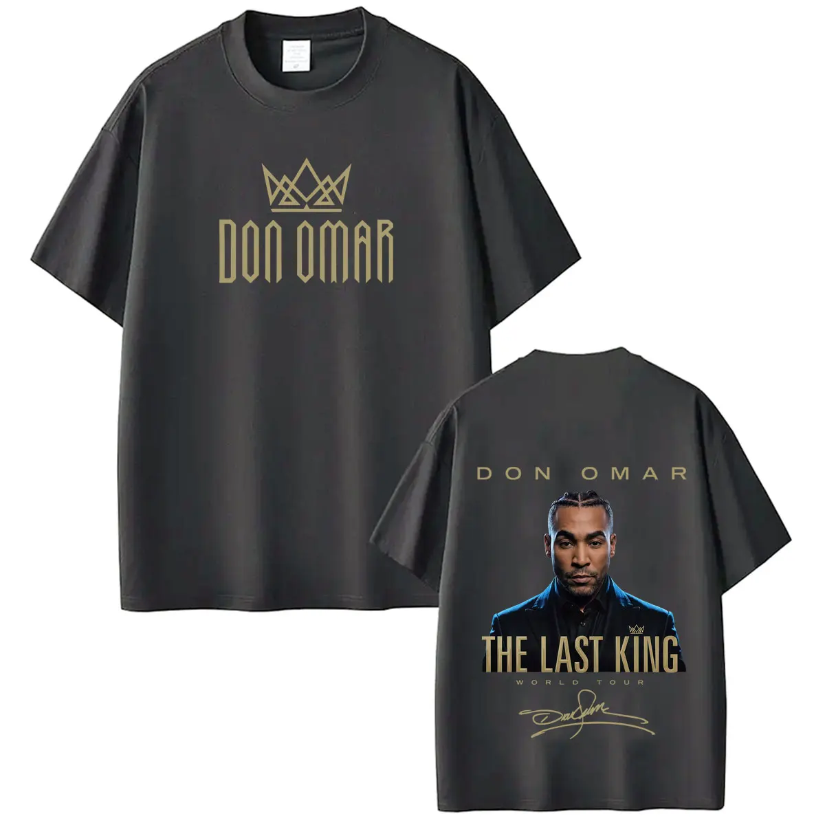 Rapper Don Omar The Last King Tour 2026 Print T-shirts Men Women Fashion T-shirts Short-sleeve Casual Cotton T-shirts Streetwear