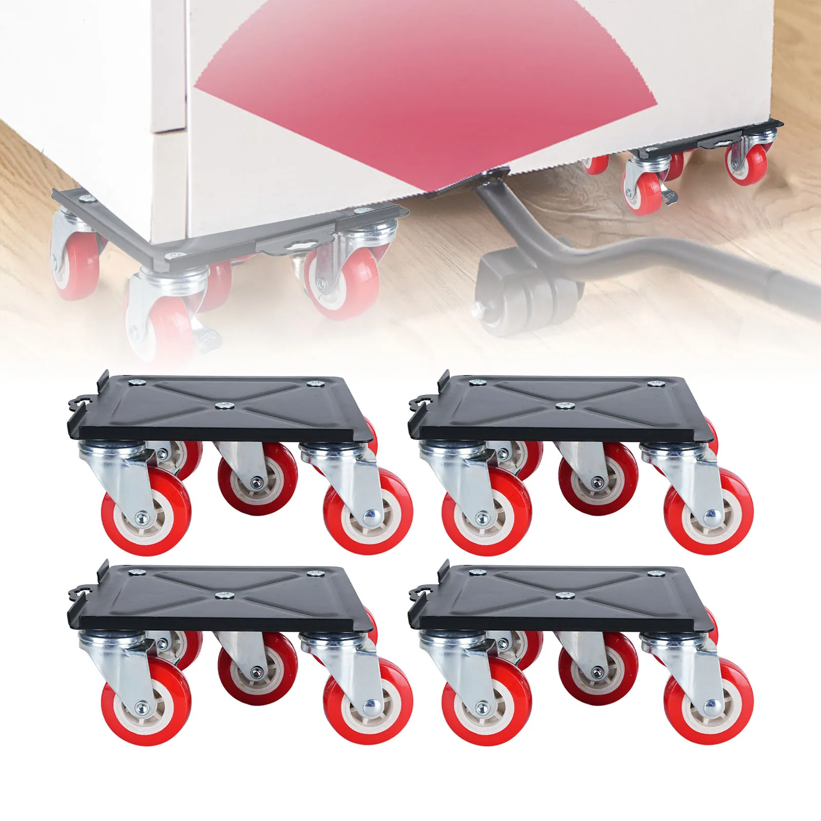 Furniture Mover Set 3000kg Load Heavy Duty Furniture Dolly Set with 5 Universal Wheels Brakes Heavy Duty Furniture Lifter