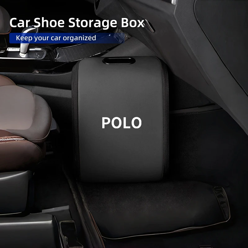 

Car interior storage Leather Shoe Storage Bag For VW Polo Golf mk5 Passat Scirocco Jetta GTE GTI Tiguan Touareg Car Key Case