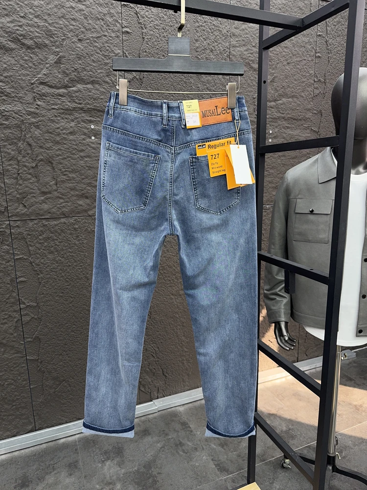 

Svip Sli Comfortable Breathable Stretchy Slim Fit Casual Jeans for Men Spring Summer Faionable Elastic Leisure Denim Pants