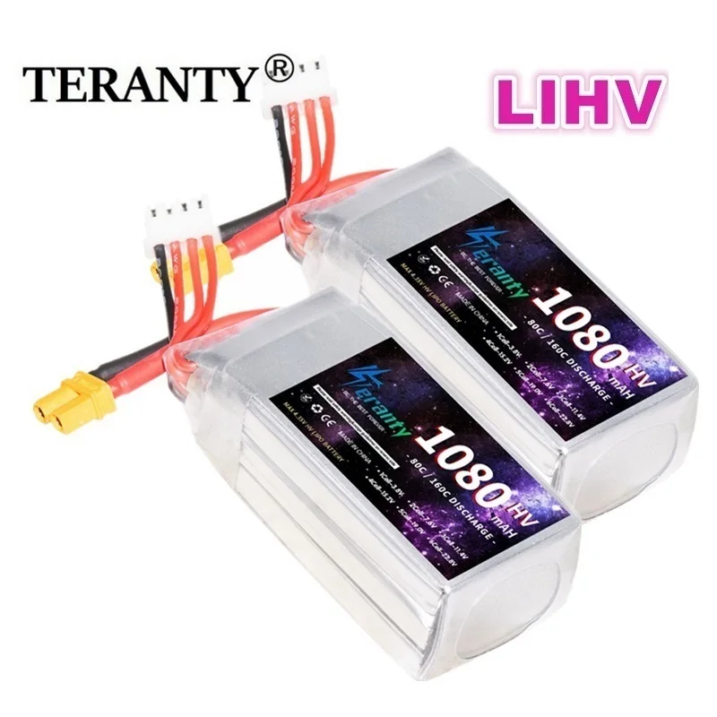 TERANTY HV Battery 1080mAh 80C 3S 11.4V Lipo Battery For RC Helicopter Quadcopter FPV Racing Drone 11.4V Rechargeable XT30 XT60