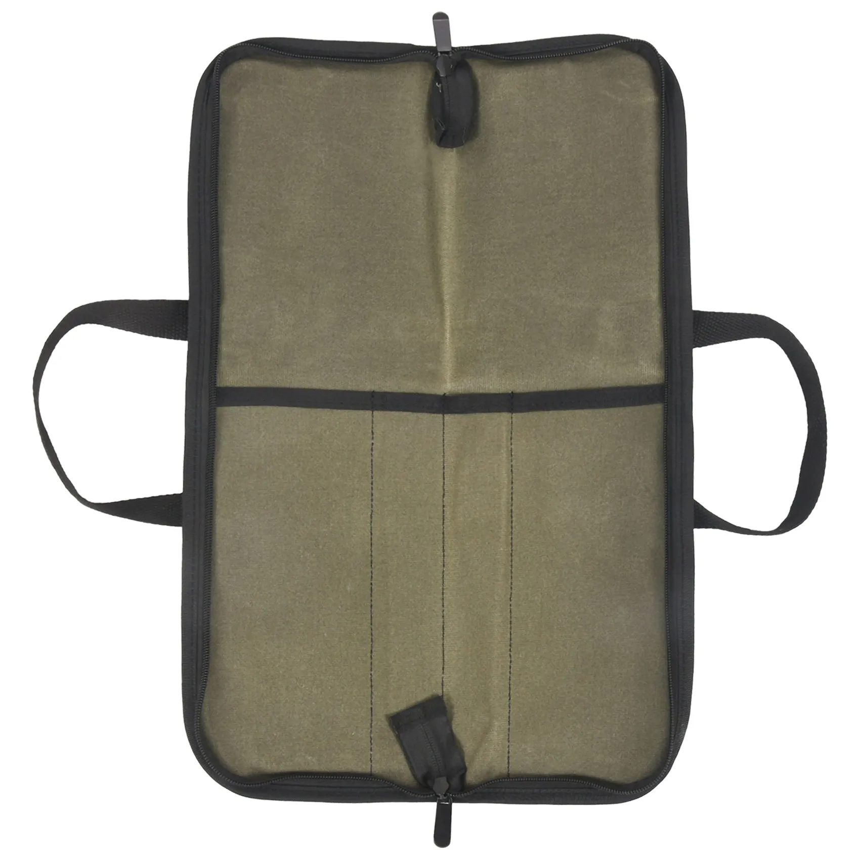 Bolsa de faca ABJS (4 espaços), estojo para faca de chef, rolo de lona encerada, bolsa de transporte para faca para homens e mulheres, verde