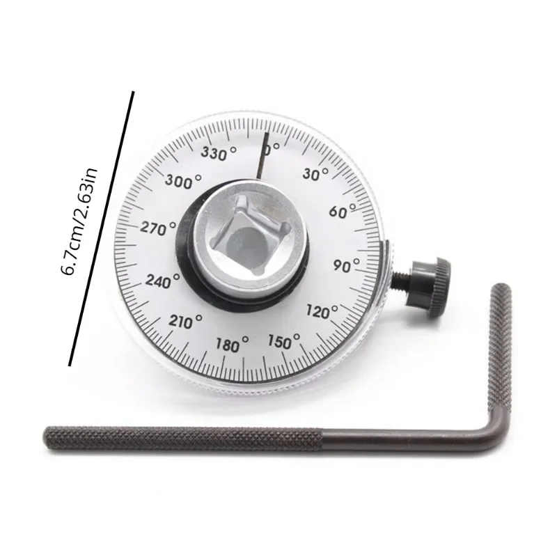 1/2 Inch Drive Torque Angle Gauge 360 Degree Angle Rotation Measurer Hand Tool Wrench Measuring Automotive Meter Tools