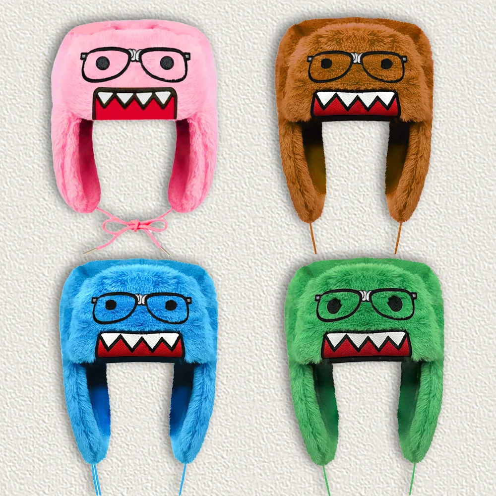 Latest best-selling 3D cute cartoon embroidery pattern, men's and women's plush warm and cold resistant fashionable hats