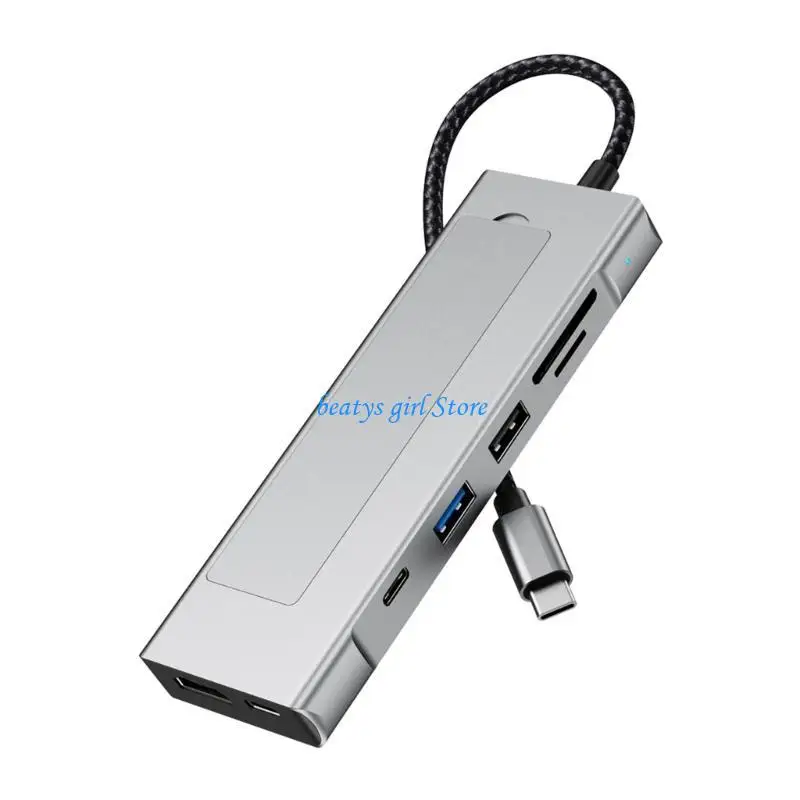 

C7AB M.2 Dock Station Supporting USB C HDTV Reader and Ethernet for Computer Use
