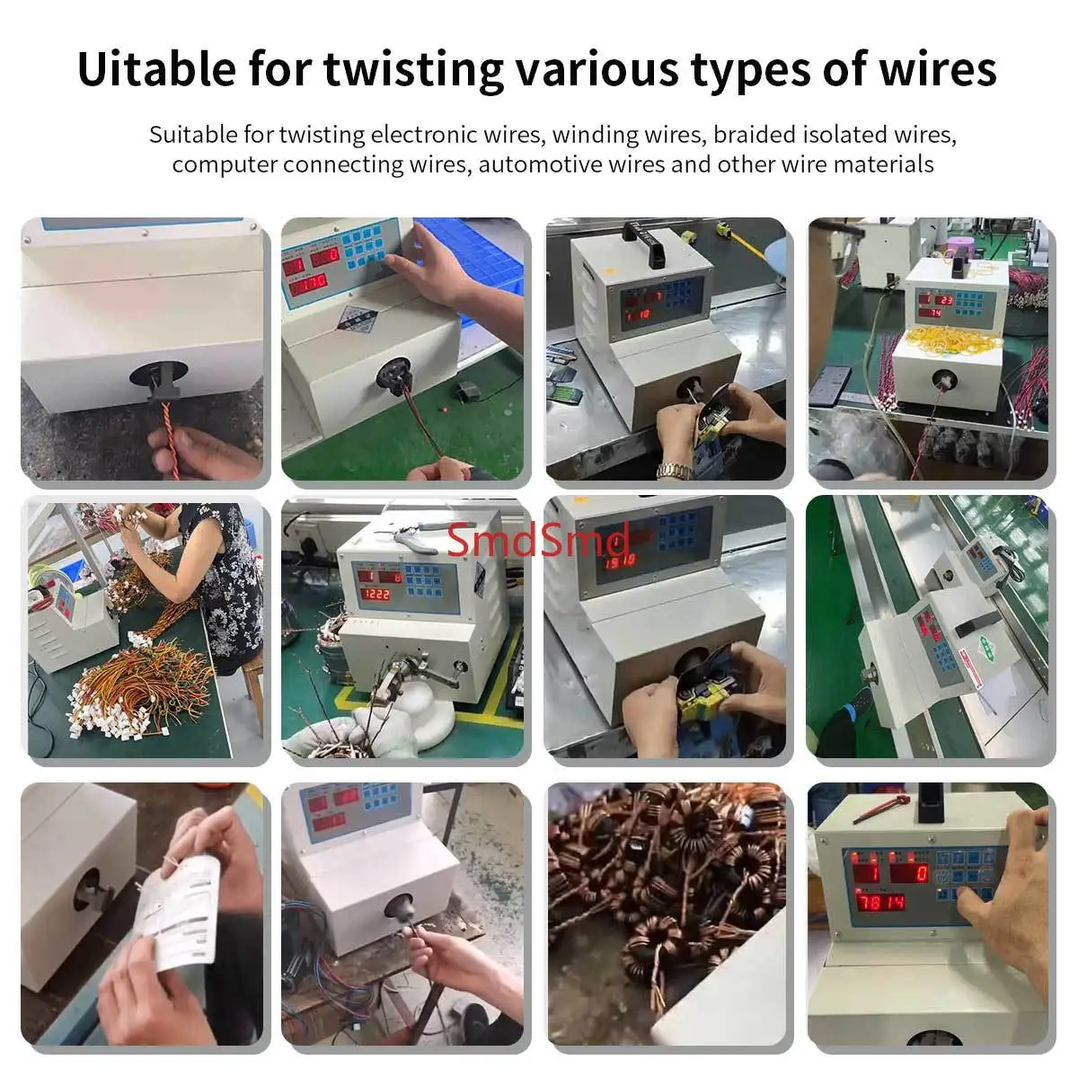 High-speed Automatic Electronic Wire Twisting Machine, 5000R/min Wire Twister Adjustable Speed Cable Stranding Twisting Tool