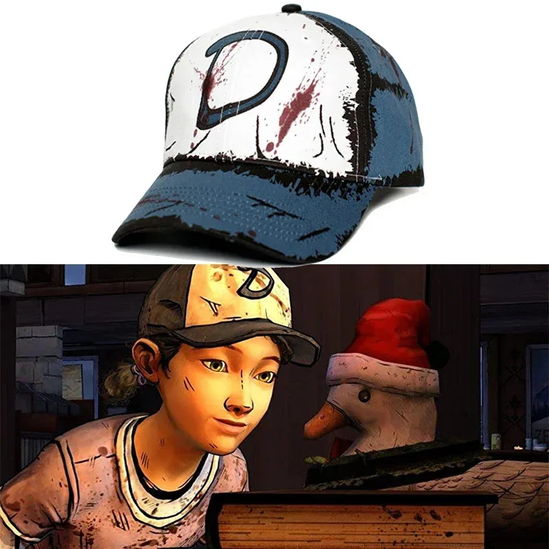 قبعة The Walking Dead Clementine التأثيرية أغطية الرأس قبعة للجنسين غطاء الرأس إكسسوارات تنكرية Propr,k'2.s;9,