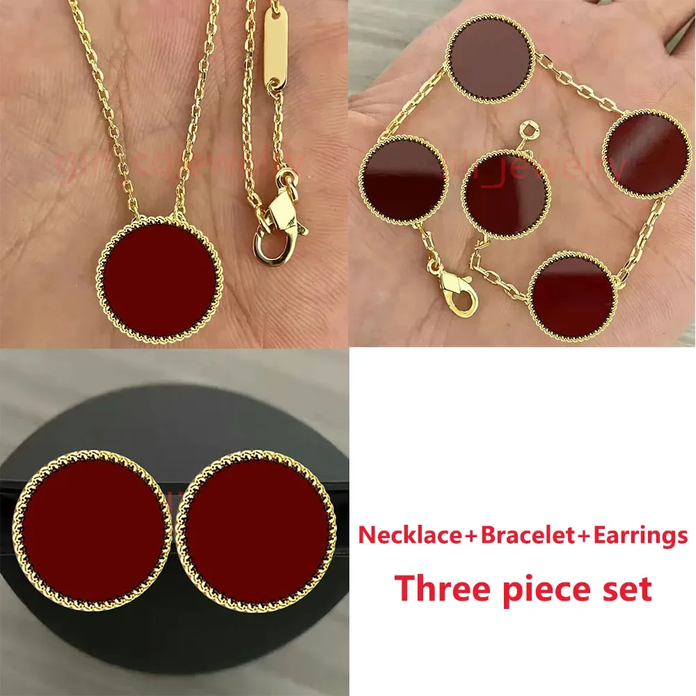 2025nuevo s925 Joyería de Design de lujo conjunto de tres pizas pulsera de quattro hojas chapado oro plata أغاتا ديامانتي ريجالو #3